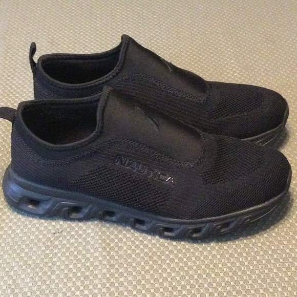 Nautica Other - Nautica size 8 black textile slip on sneakers for women